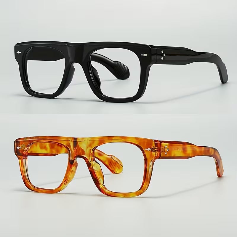 Thick Square Eyeglasses Frame – Premium Acetate Full-Rim Fashion Optical Glasses
