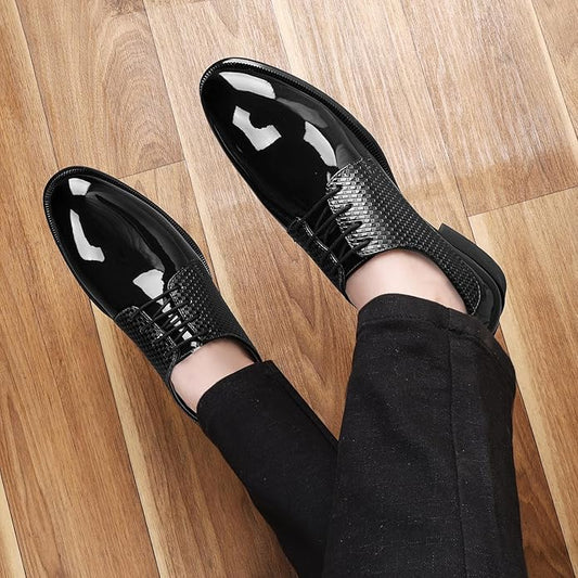 Formal Lace Up Derby Shoes with TPR Sole -JonasParamount
