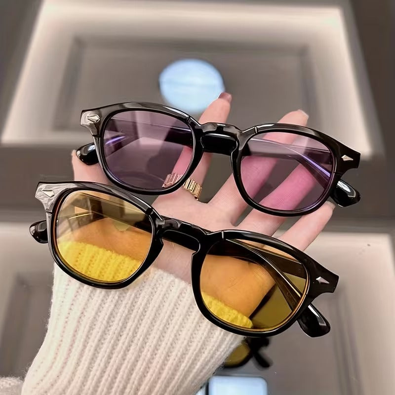 Vintage Oval Slim Frame Sunglasses for Men & Women