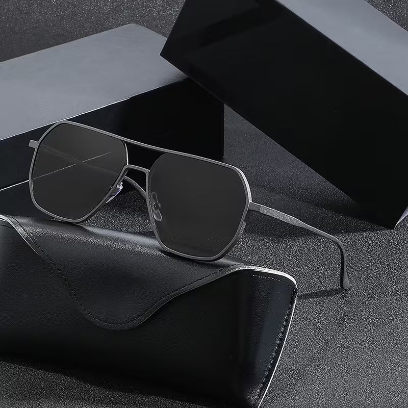 Double Bridge Metal Frame Sunglasses for Men & Women