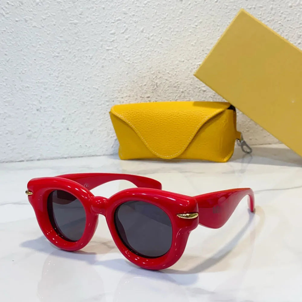 Vintage Thick Round Cat Eye Glasses for Women & Men