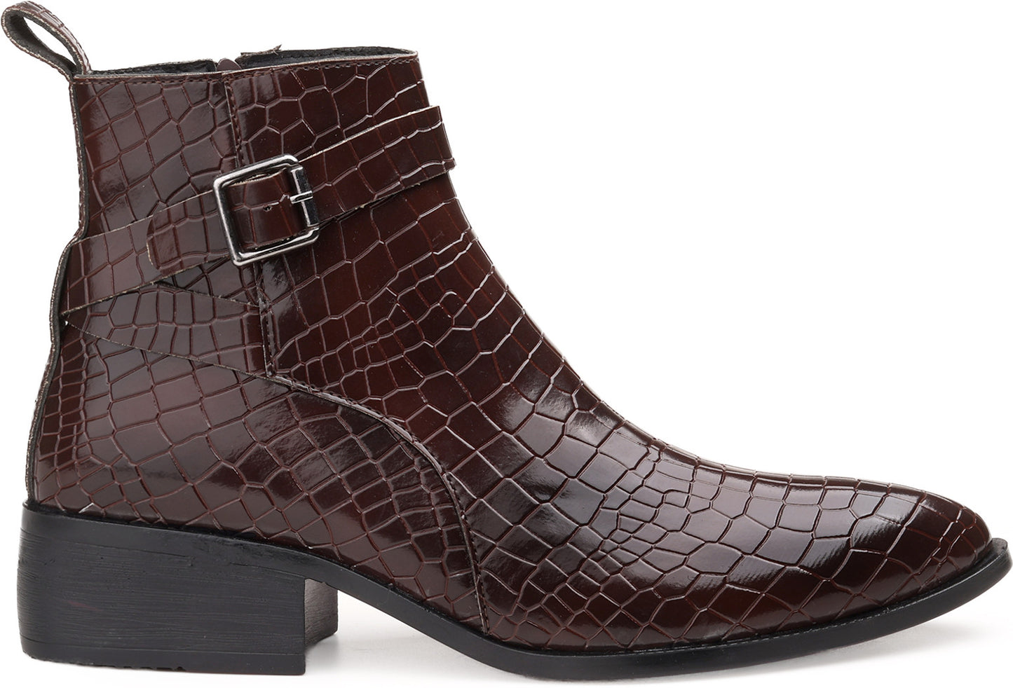 JonasParamount Men’s Brown High Ankle Block Heel Boots