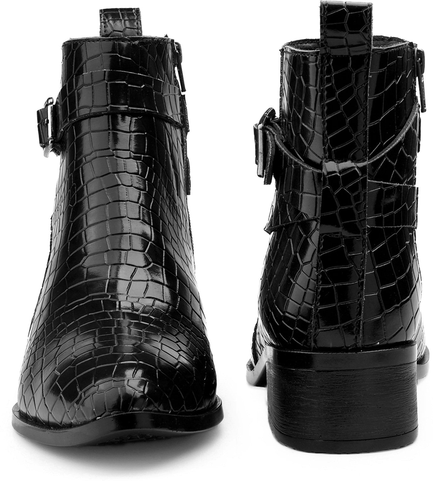 JonasParamount Men’s Black High Ankle Block Heel Boots