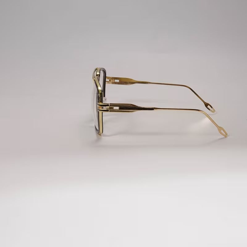 Oversized Double Bridge Optical Eyeglasses | Premium Metal Frame