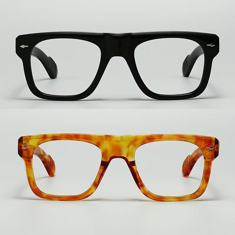 Thick Square Eyeglasses Frame – Premium Acetate Full-Rim Fashion Optical Glasses