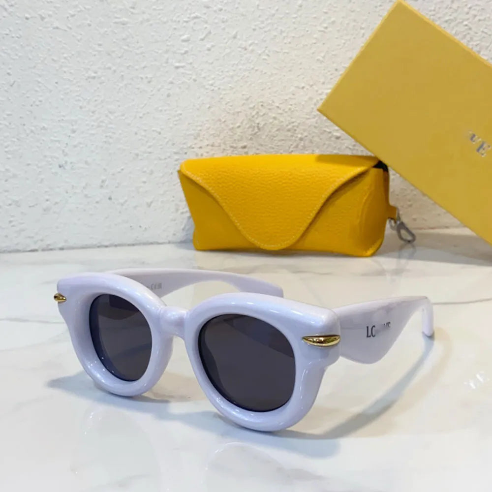 Vintage Thick Round Cat Eye Glasses for Women & Men
