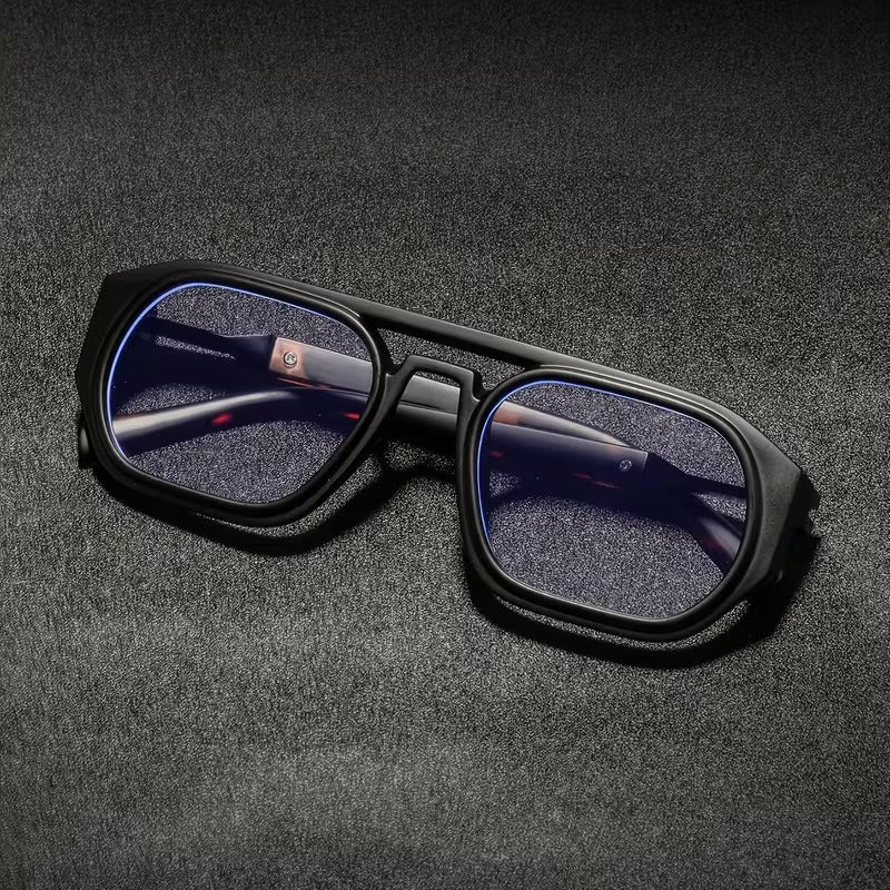 Luxury Double Bridge Square Eyeglasses for Men & Women