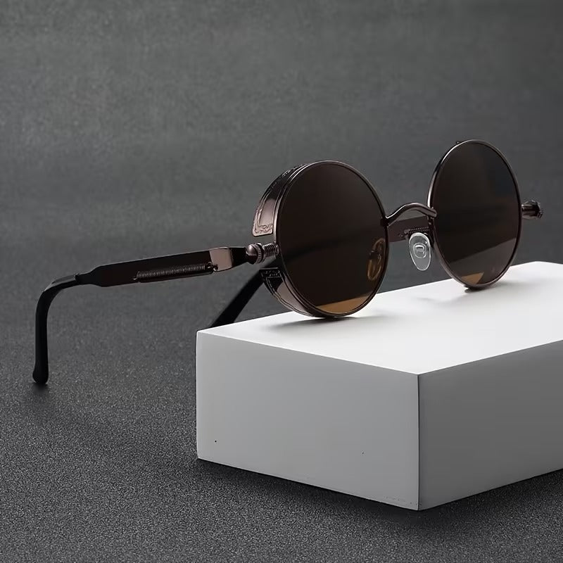 Vintage Round Steampunk Sunglasses for Men & Women
