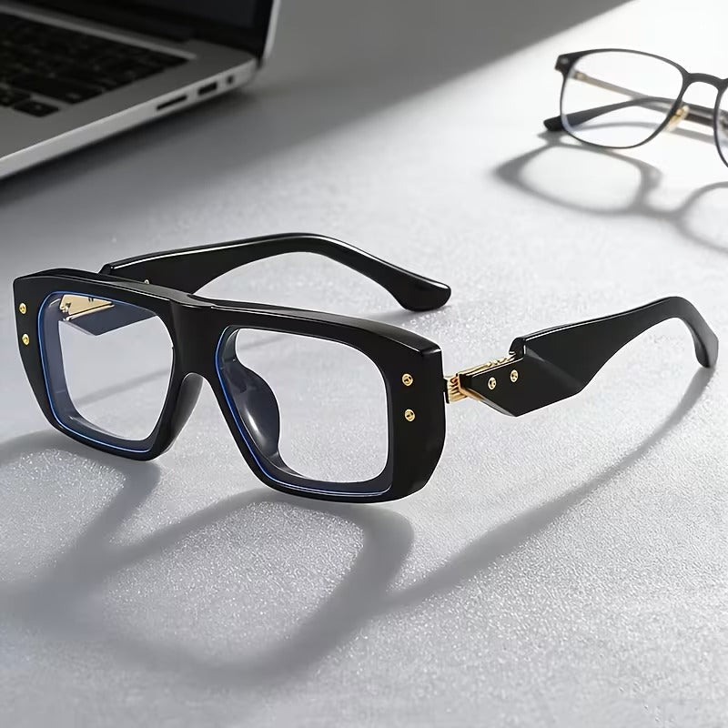 Luxury Blue Light Blocking Rectangle Glasses for Men & Women