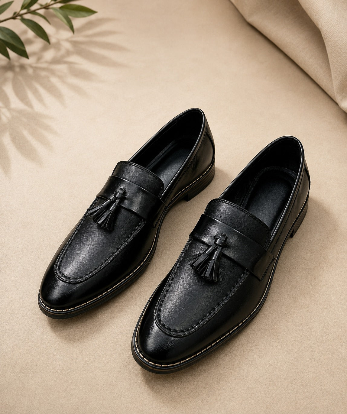 Premium Men’s Tassel Moccasins – Elegant Suede Touch Formal Loafers