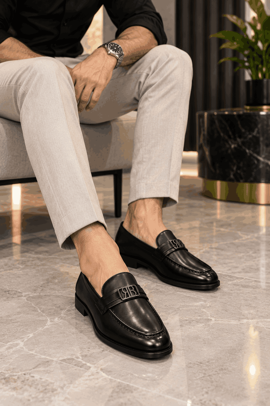 Men's Premium Designer Moccasins | Classic Slip-On Loafers | Handmade TPR Sole