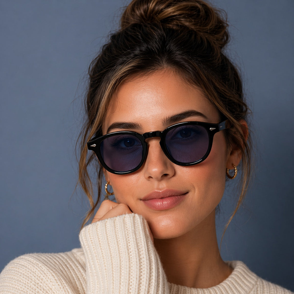 Vintage Oval Slim Frame Sunglasses for Men & Women