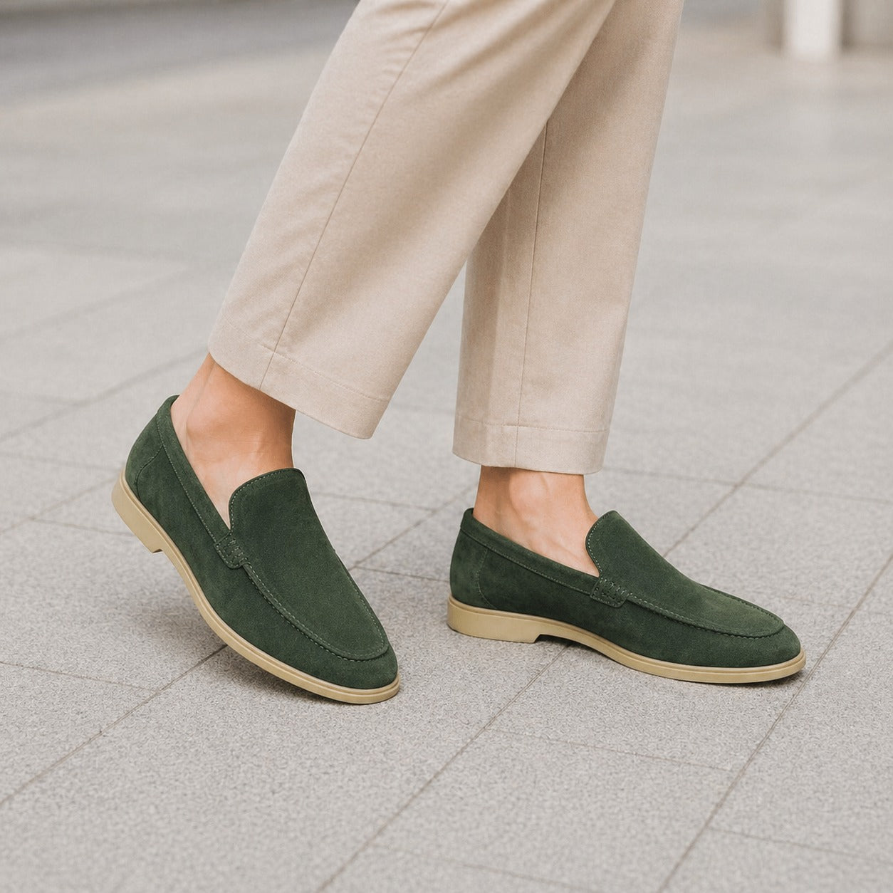 Premium Suede Leather Slip-On Loafers for Men – Luxury Casual Sneakers