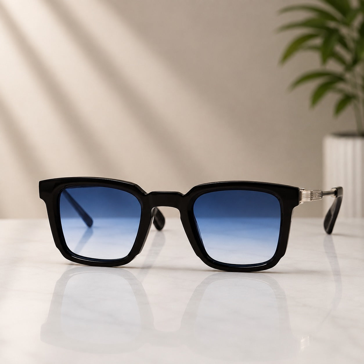 Metal Frame Square Sunglasses for Men and Women