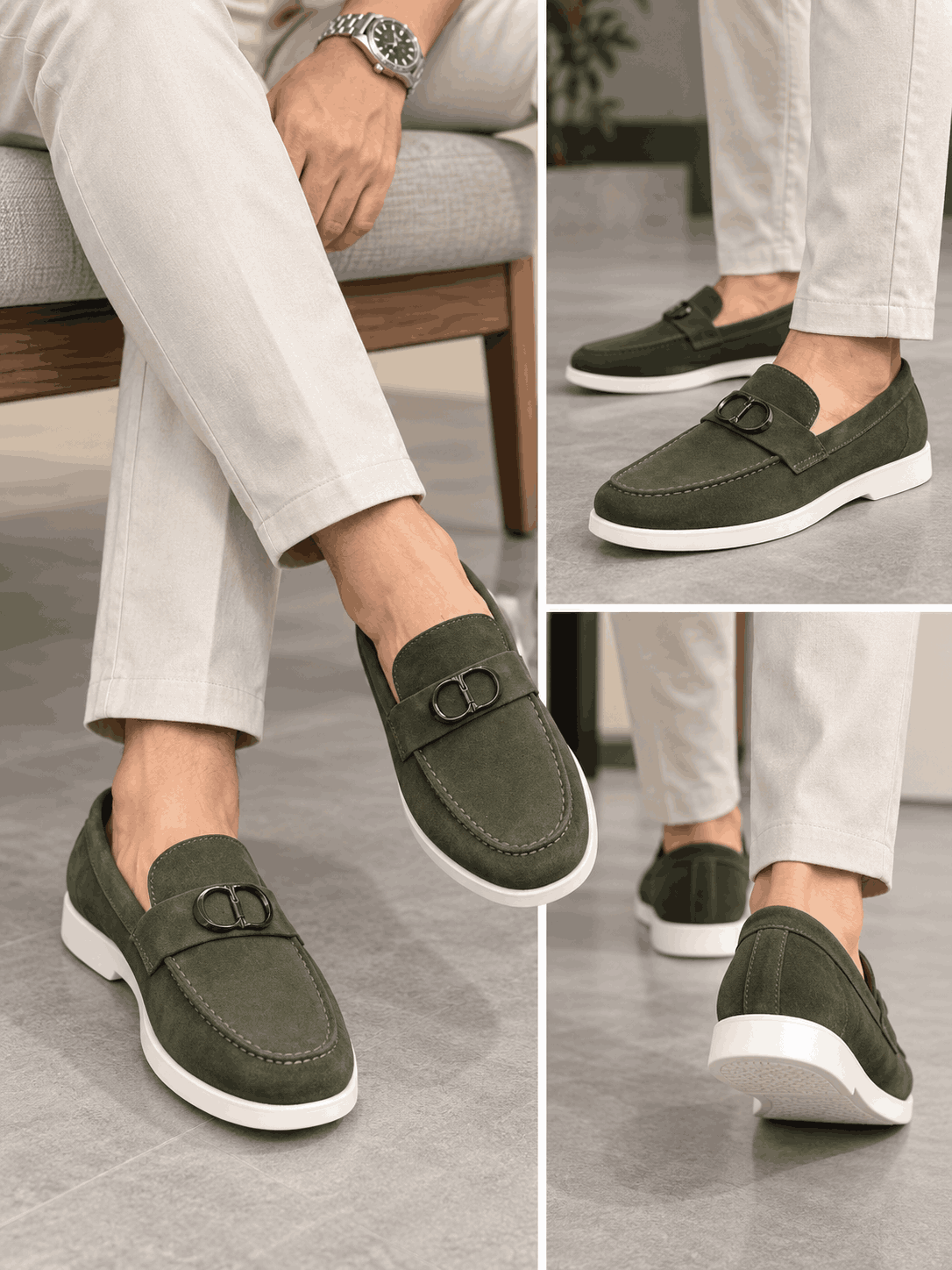 Premium Genuine Leather Slip-On Loafers for Men | Handmade TPR Sole Casual & Formal Shoes