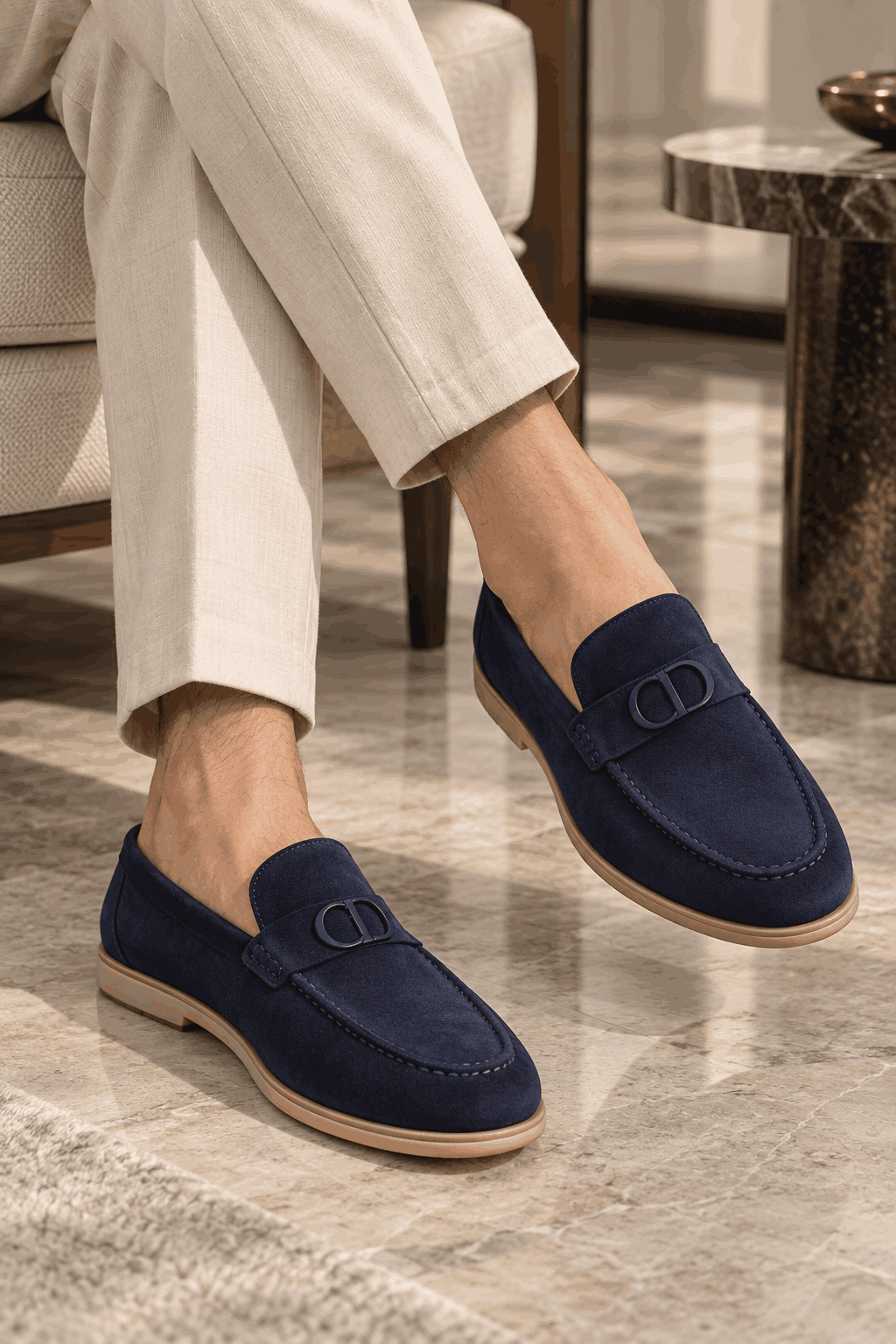 Premium Genuine Leather Slip-On Loafers for Men | Handmade TPR Sole Casual & Formal Shoes