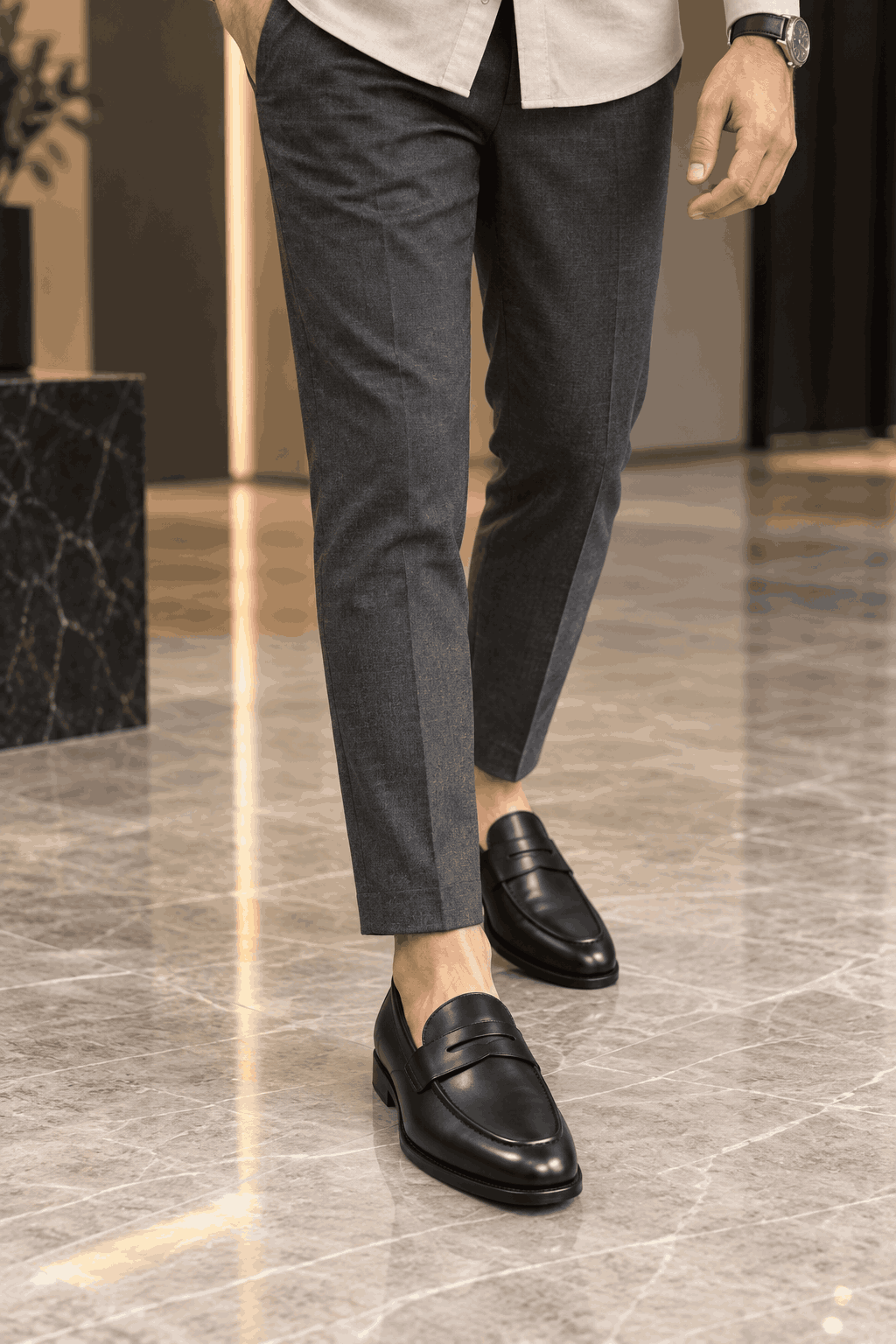 Men's Premium Moccasin Loafers | Handmade Faux Leather Slip-On Shoes