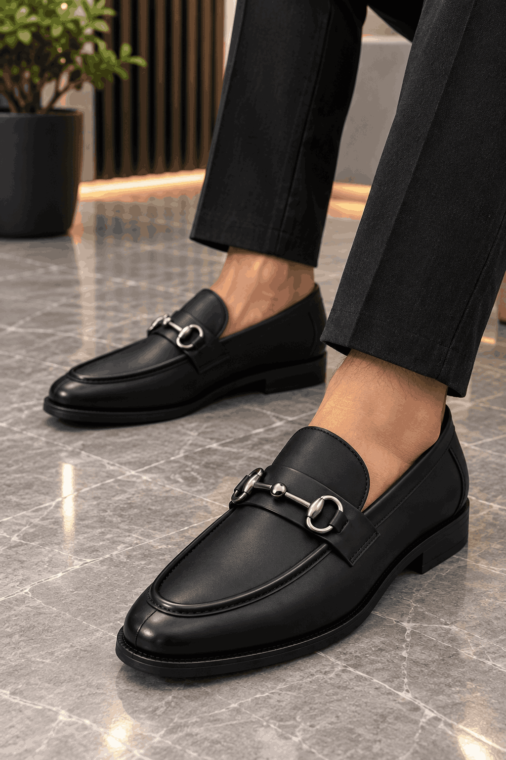 Men's Premium Bit Moccasins | Stylish Slip-On Loafers with Metal Detail