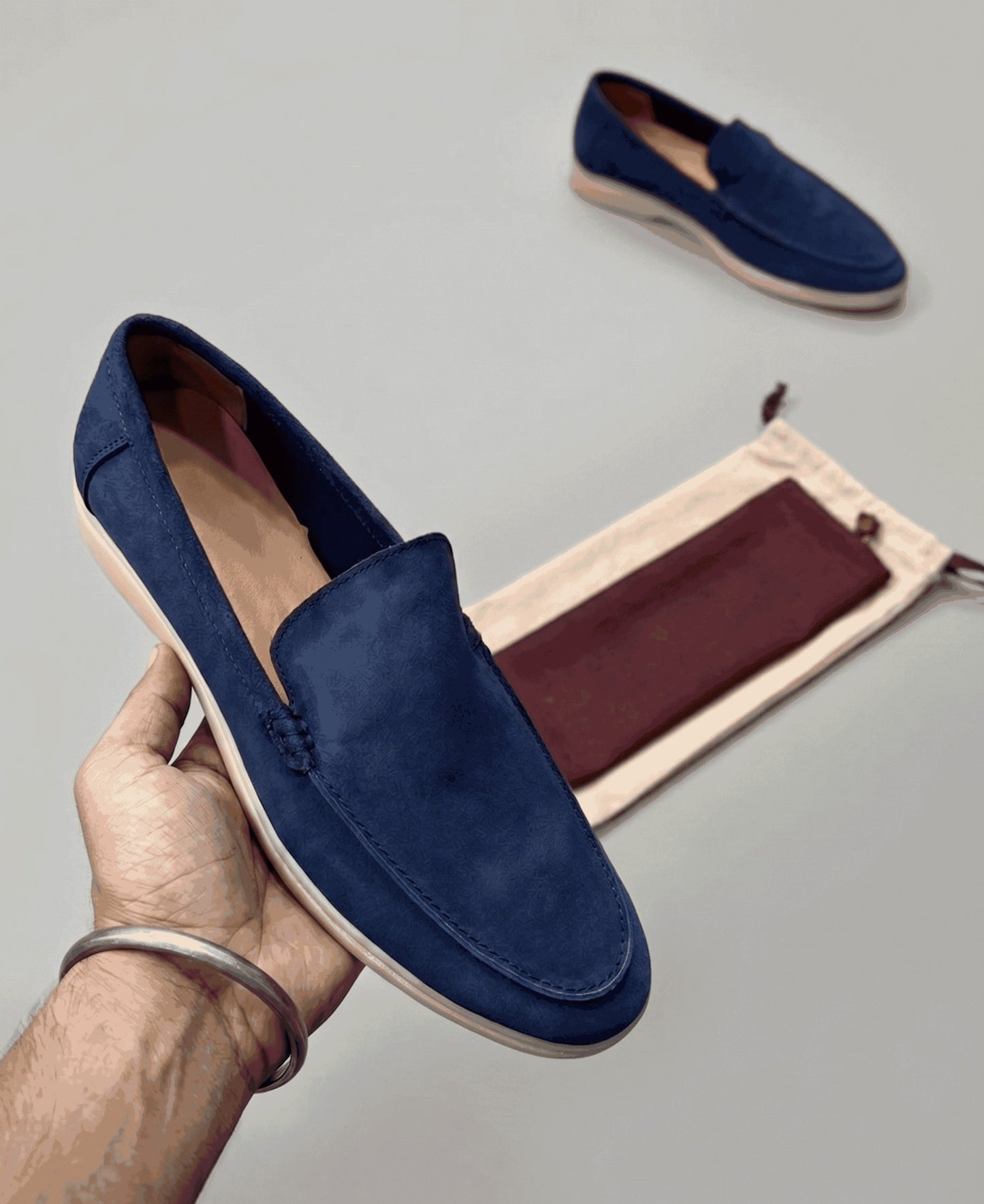 Premium Suede Leather Slip-On Loafers for Men – Luxury Casual Sneakers