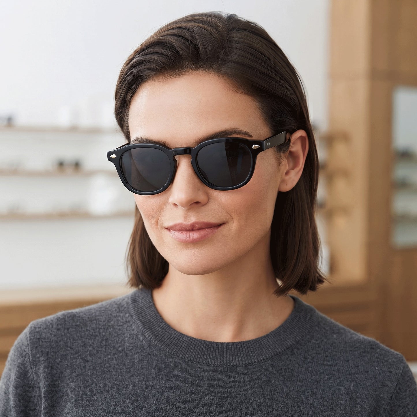 Classic Vintage Rivet Round Sunglasses for Men & Women | UV400 TAC Lenses
