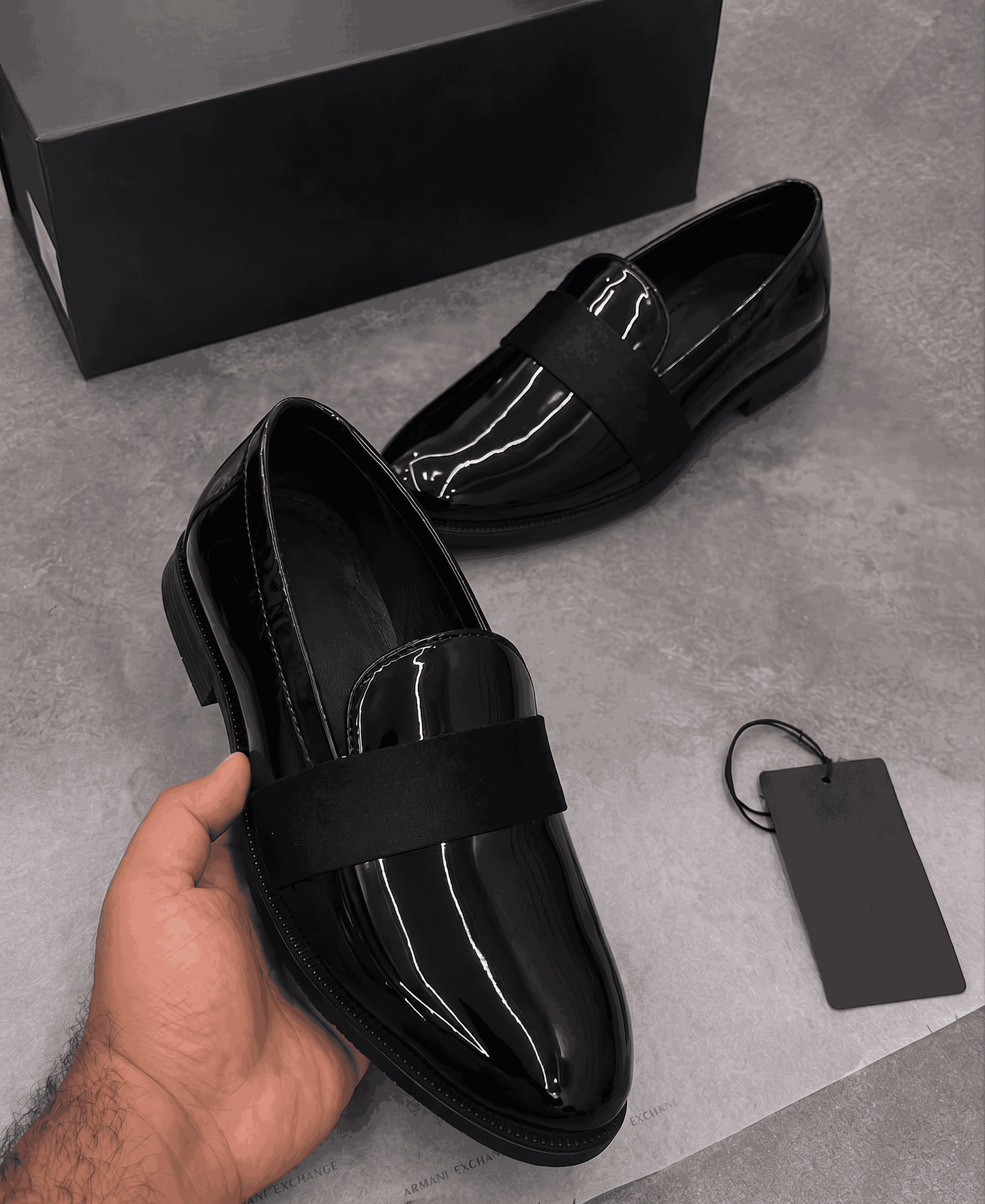 Premium Men's Patent Leather Loafers | Handmade Formal Slip-On Shoes