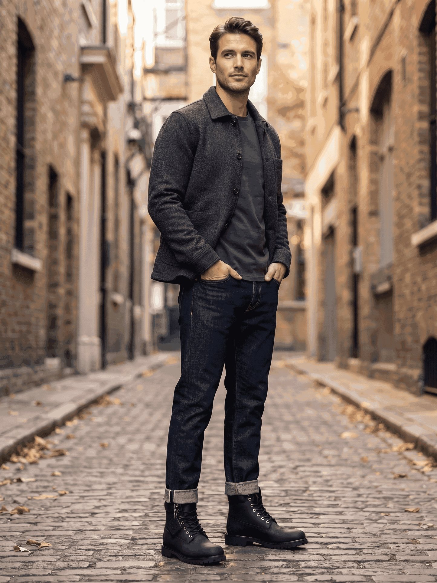 Premium Men's Leather Lace-Up Boots | Lightweight Casual & Outdoor Ankle Boots