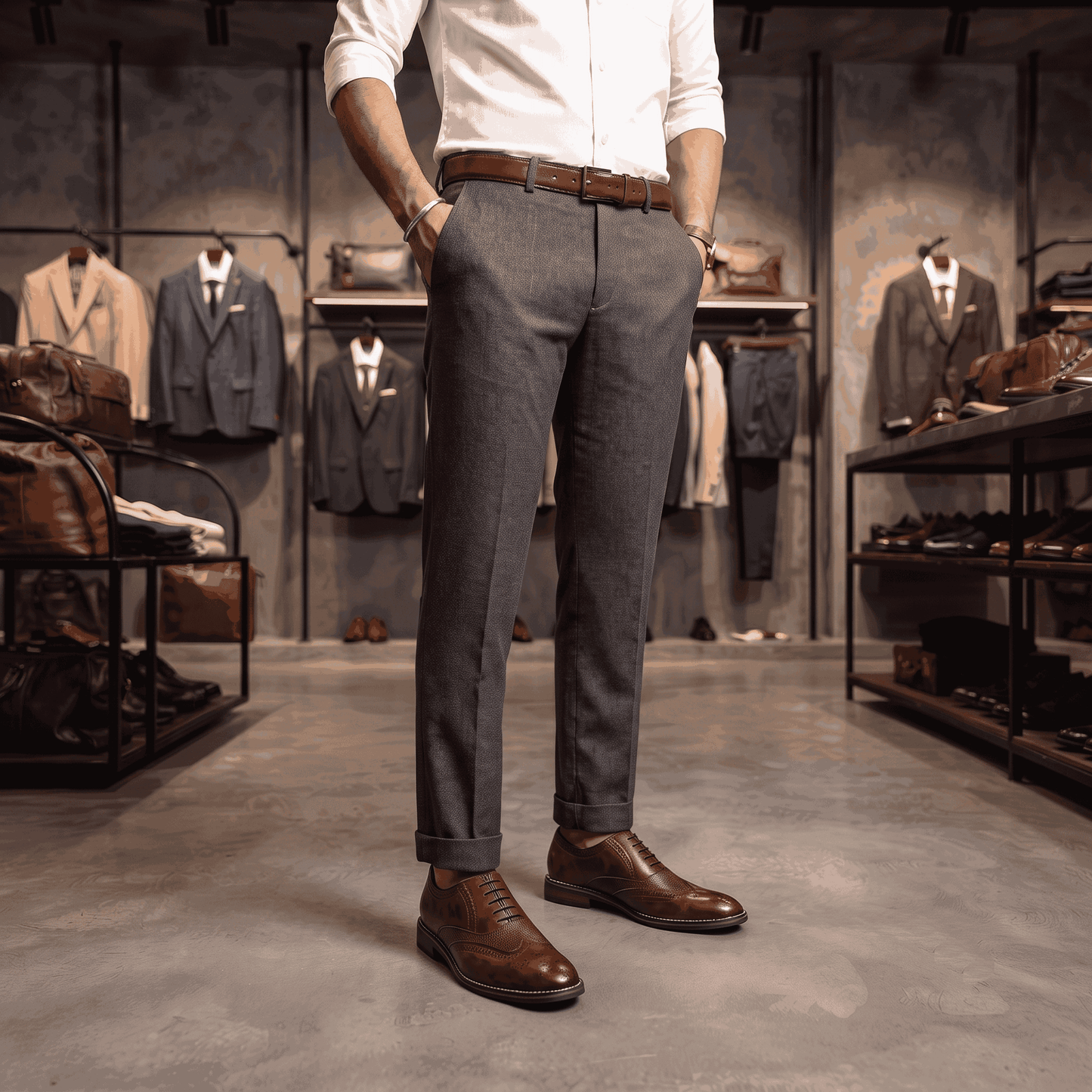 Premium Men's Brogue Oxford Formal Shoes | Classic Lace-Up Dress Shoes