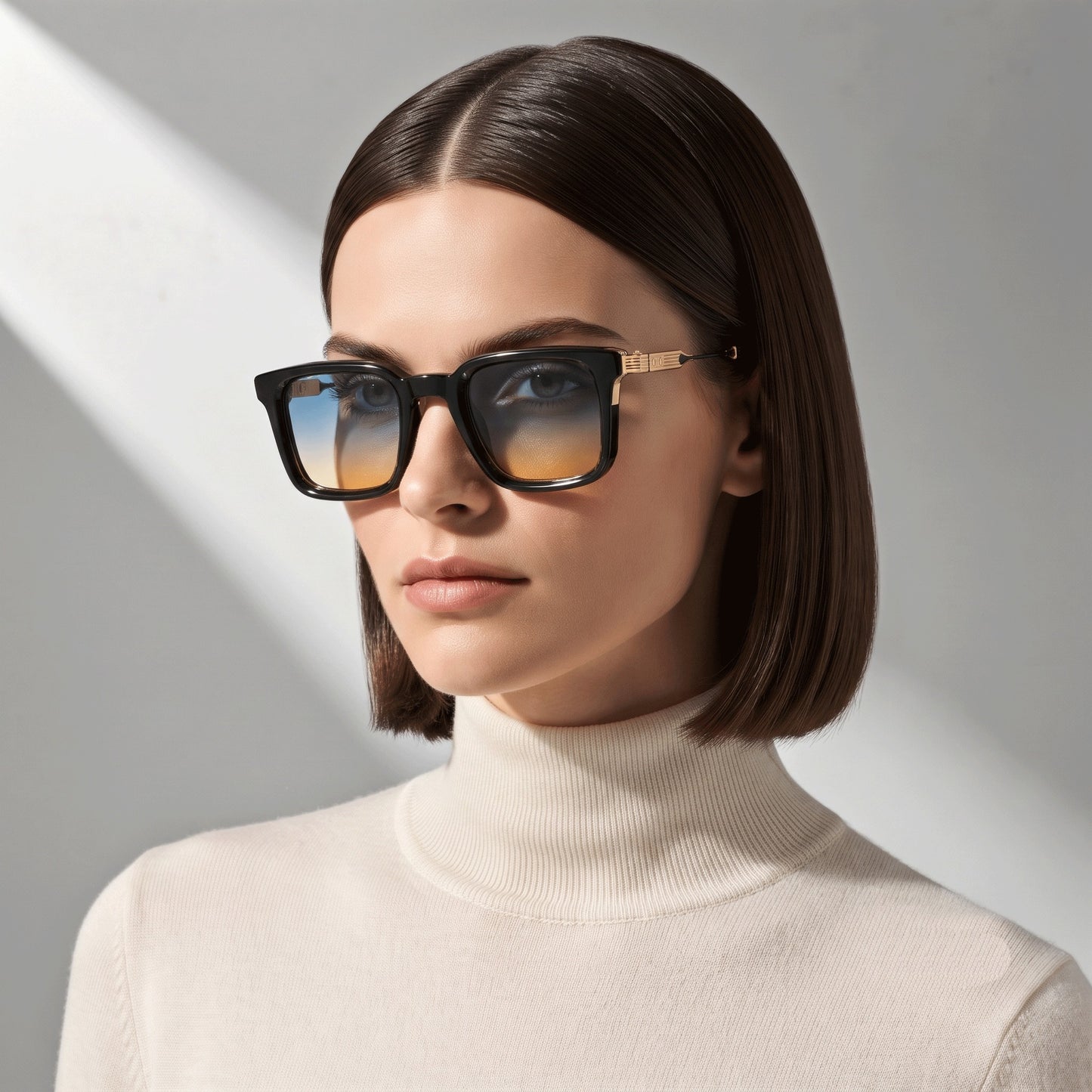 Metal Frame Square Sunglasses for Men and Women