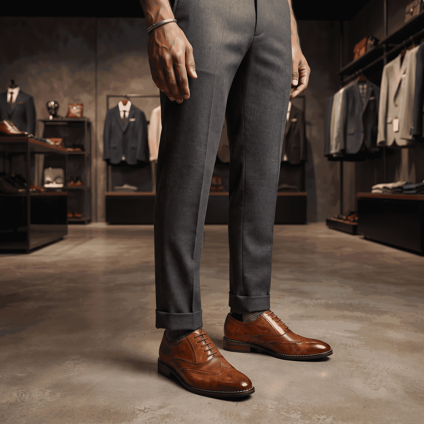 Premium Men's Brogue Oxford Formal Shoes | Classic Lace-Up Dress Shoes