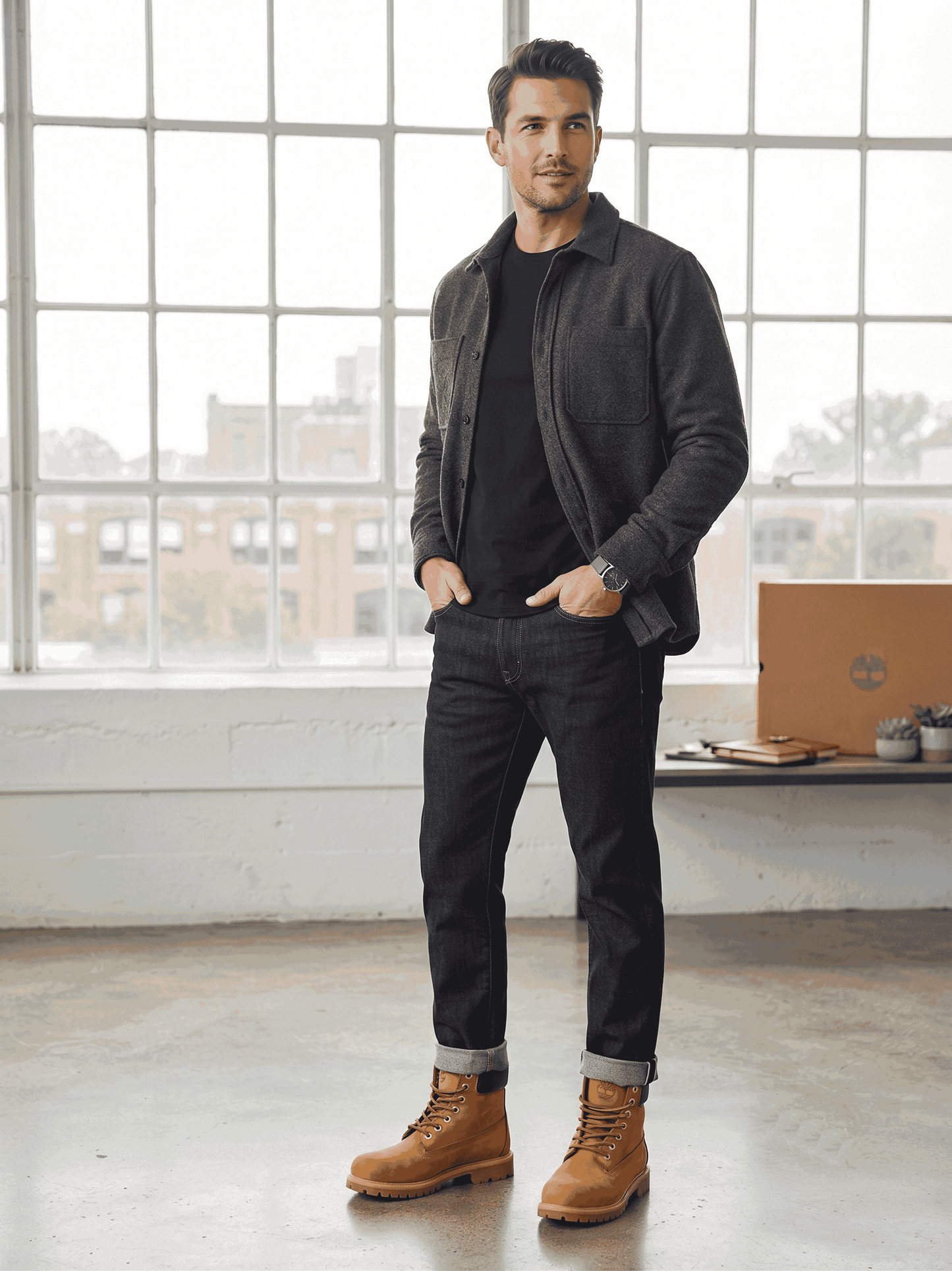 Premium Men's Leather Lace-Up Boots | Lightweight Casual & Outdoor Ankle Boots