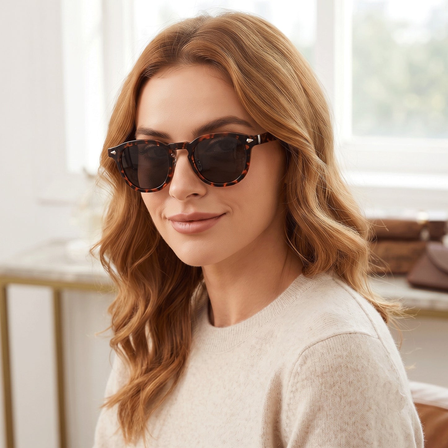 Classic Vintage Rivet Round Sunglasses for Men & Women | UV400 TAC Lenses