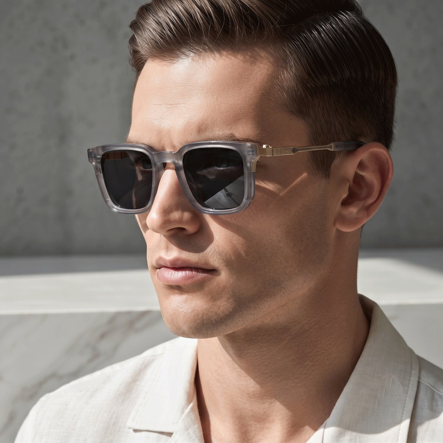 Metal Frame Square Sunglasses for Men and Women