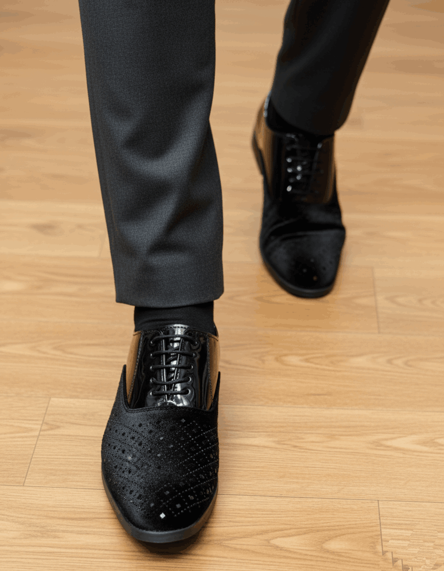 Premium Studded Mirror Work Shoes by JonasParamount