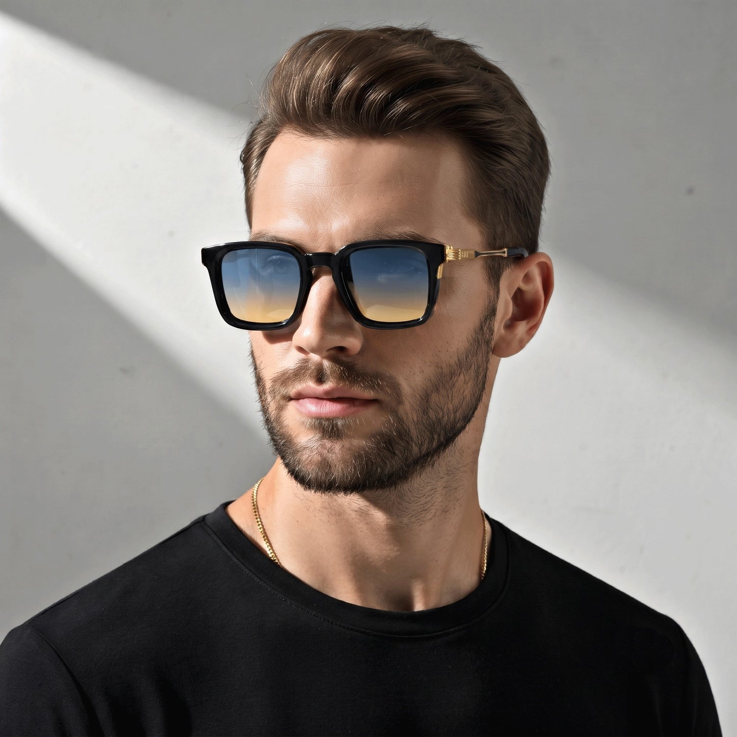 Metal Frame Square Sunglasses for Men and Women