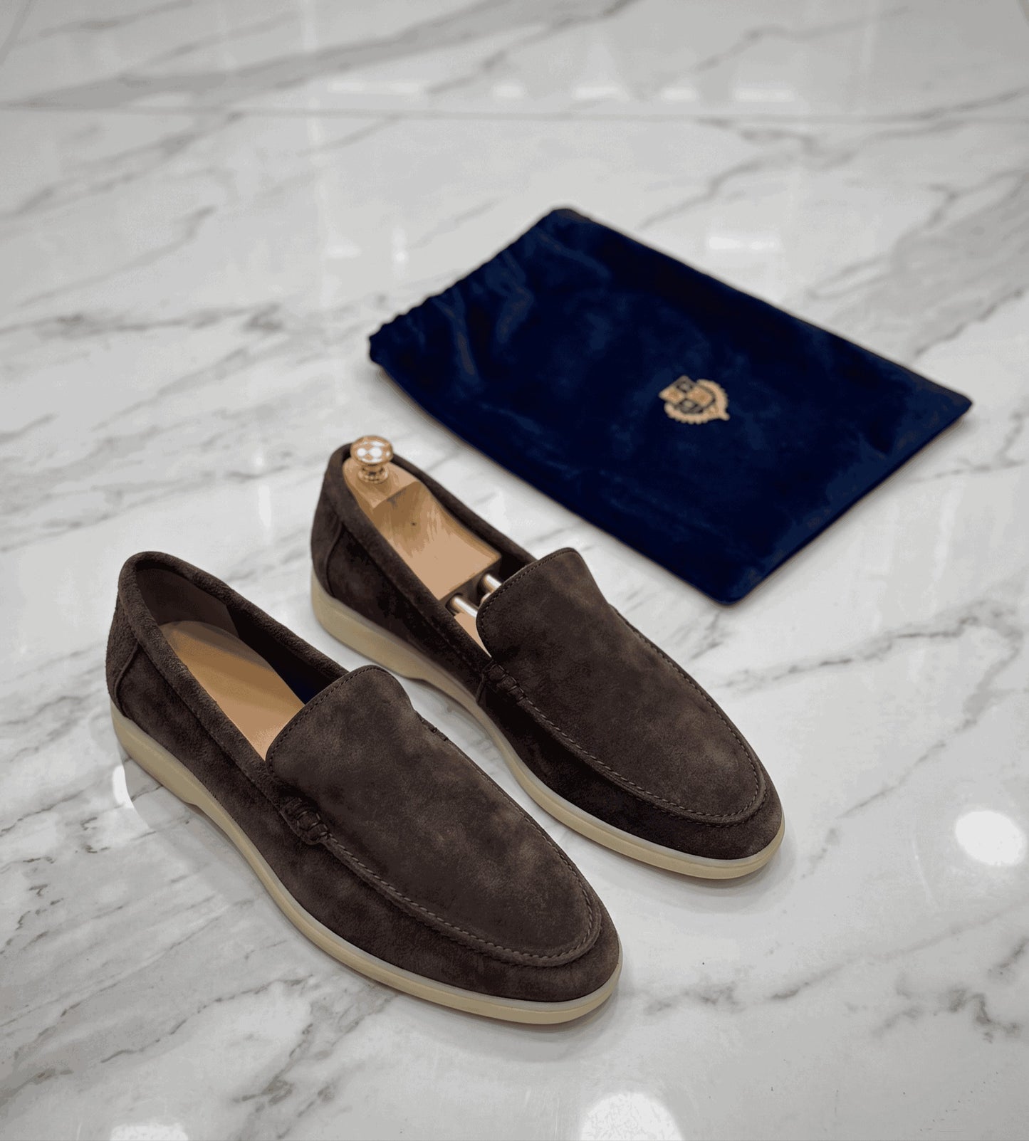 Premium Suede Leather Slip-On Loafers for Men – Luxury Casual Sneakers
