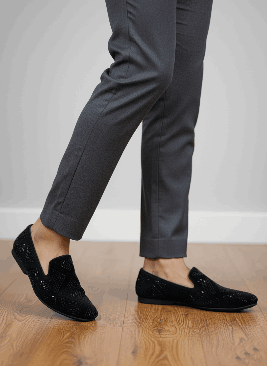JonasParamount Premium Studded Black Loafers with Durable TPR Sole