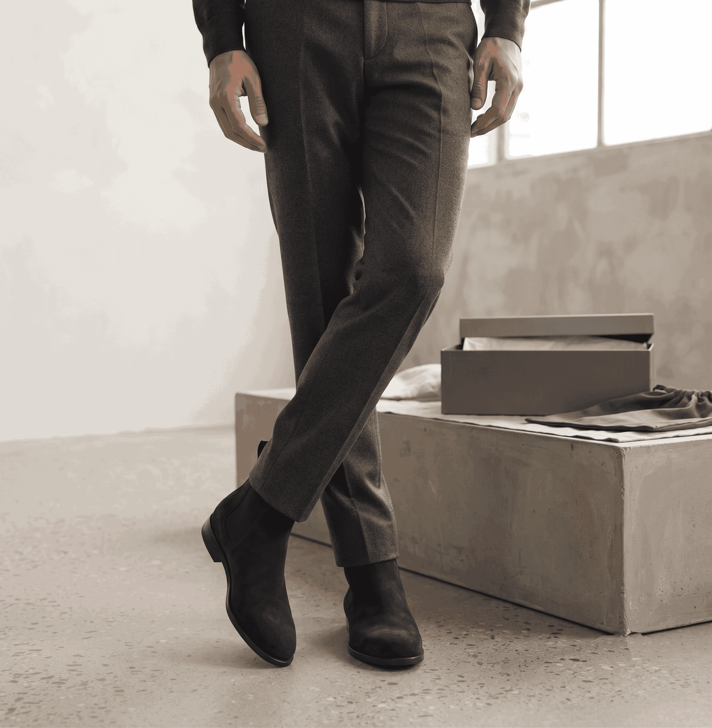 Premium Men's Suede Chelsea Boots | Casual Ankle Boots