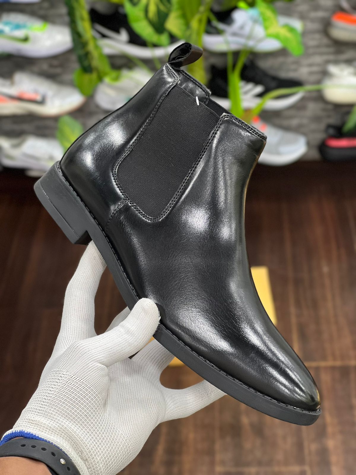 Classy Leather High Ankle Length Chelsea Boots JonasParamount