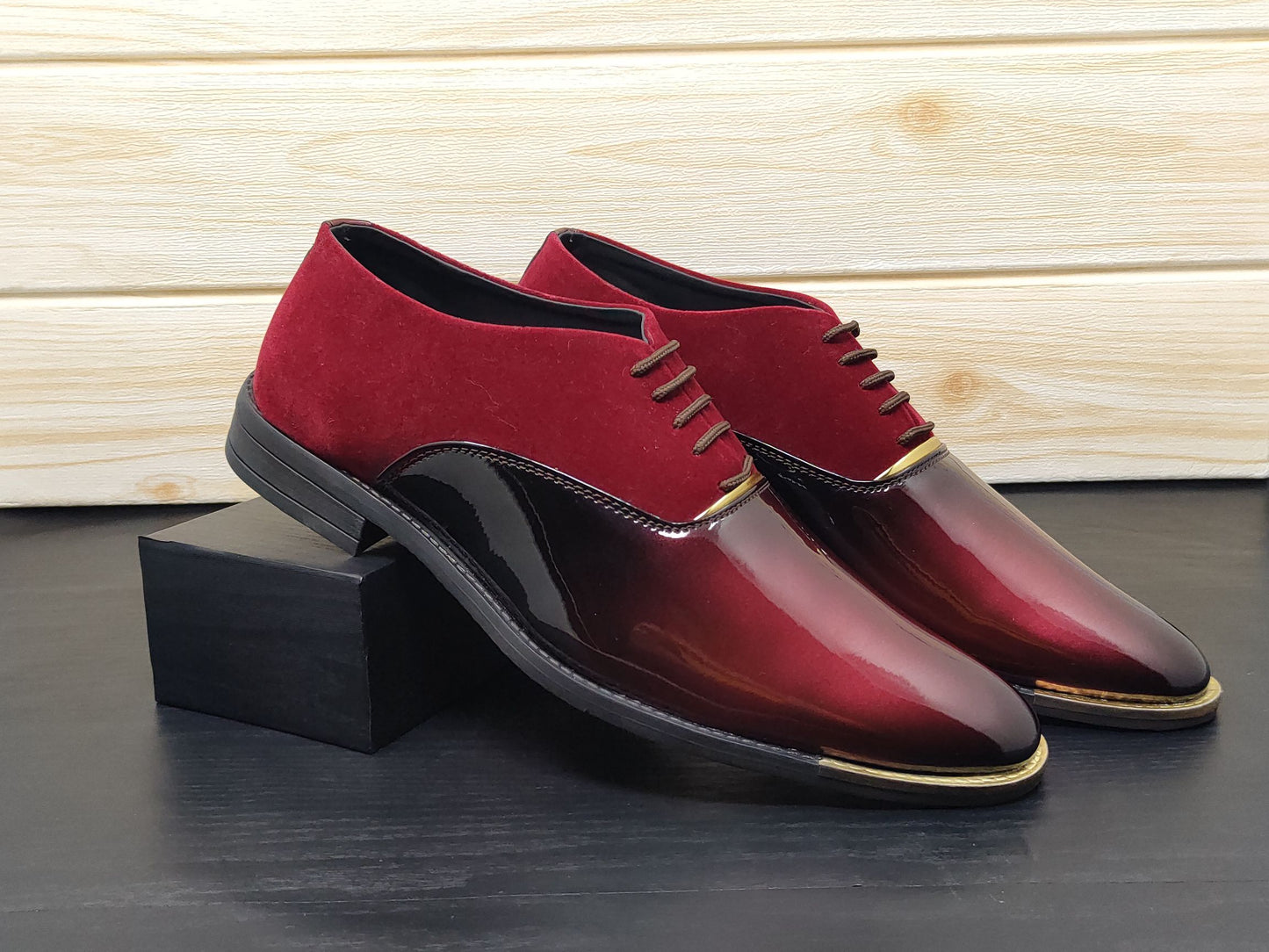 Men's Dark Black Oxford Shoes for Wedding and Partywear-JonasParamount