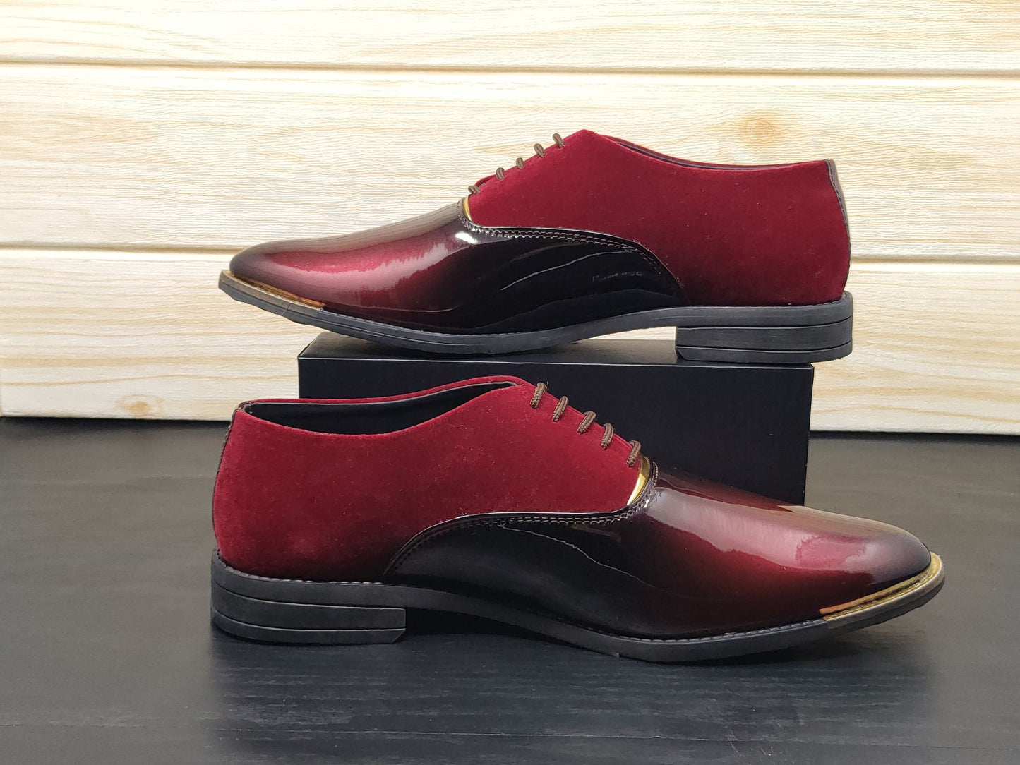 Men's Dark Black Oxford Shoes for Wedding and Partywear-JonasParamount