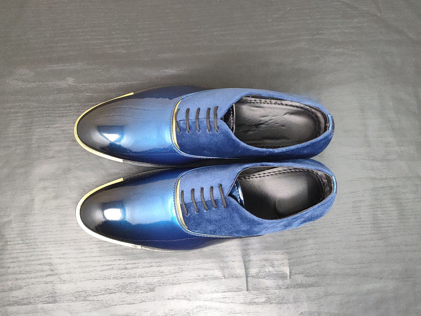 Men's Black Blue Oxford Shoes for Wedding and Partywear-JonasParamount