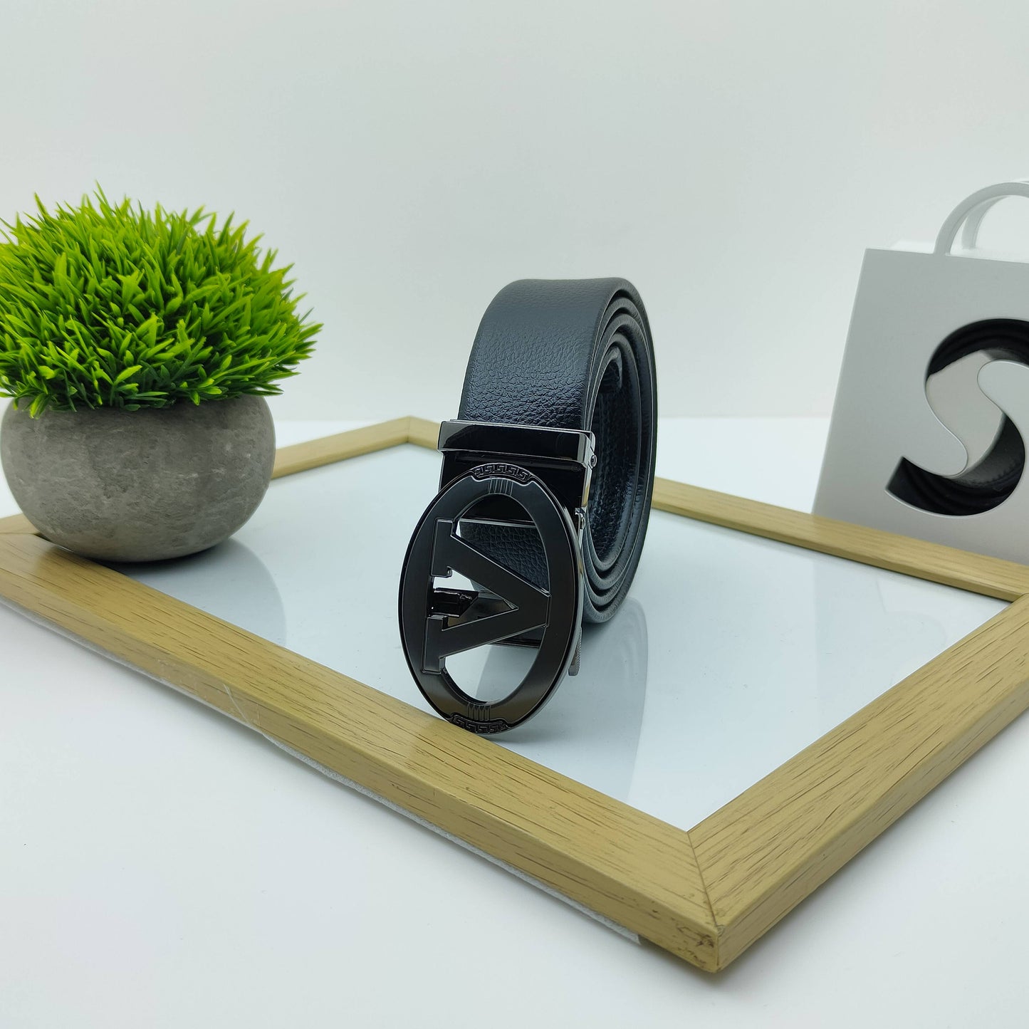 Luxury Design Metal Alloy Automatic Buckle Belts For Men-JonasParamount