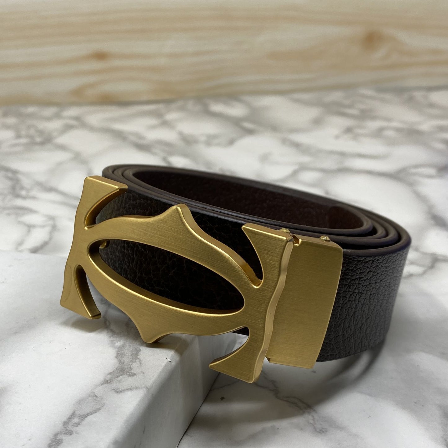 Cross Pattern Casual and Formal Leather Strap Belt -JonasParamount