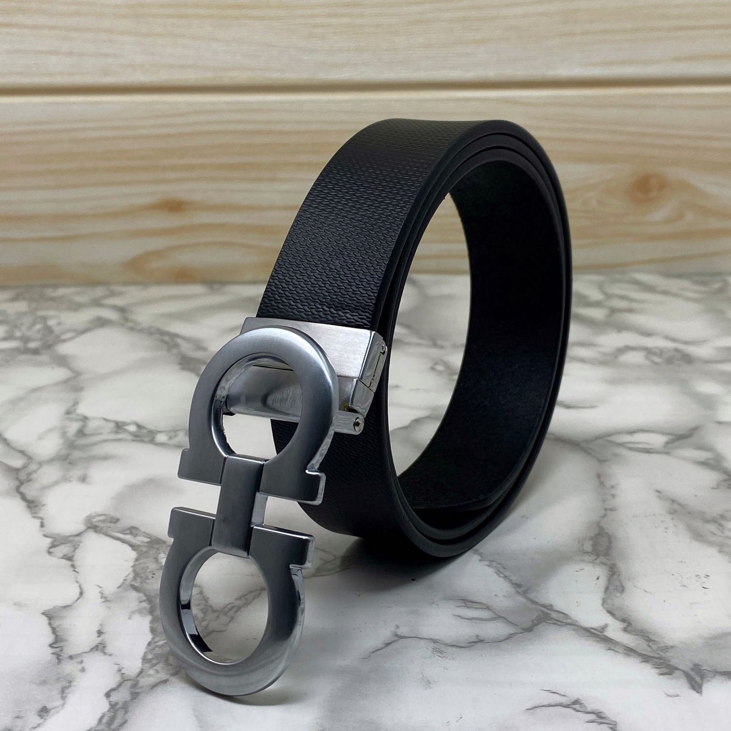 Classic 8 Pattern Formal Design Leather Strap Belt -JonasParamount