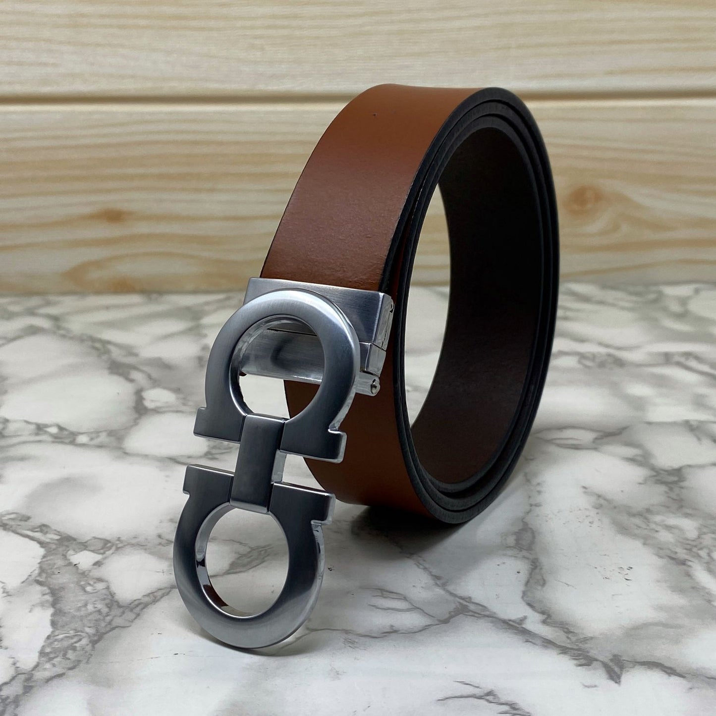 Classic 8 Pattern Formal Design Leather Strap Belt -JonasParamount