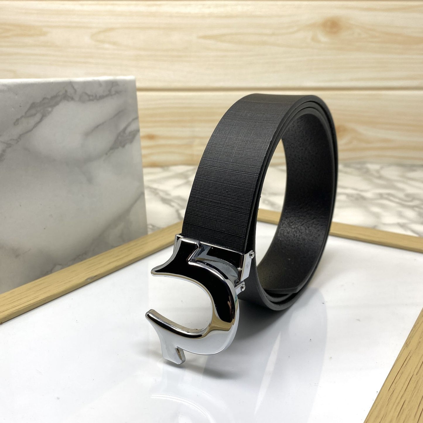 U-Pattern Formal and Casual Leather Strap belt-JonasParamount