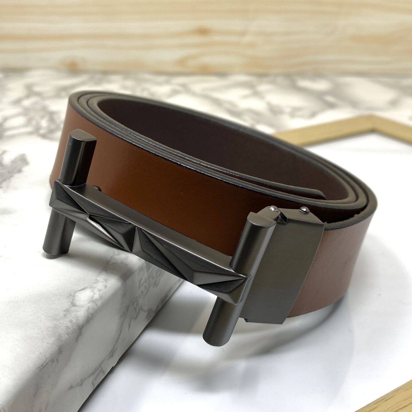 New Arrival H- Pattern Formal and Casual Leather Strap Belt-JonasParamount