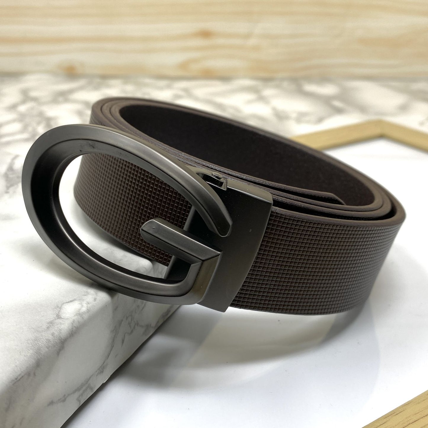 Classic G-Pattern Formal and Casual Leather Strap Belt -JonasParamount