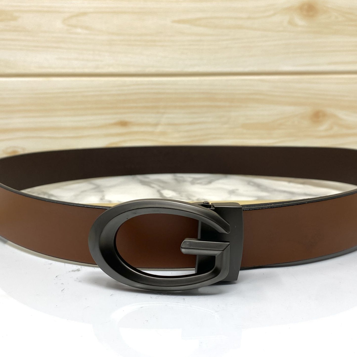 Classic G-Pattern Formal and Casual Leather Strap Belt -JonasParamount