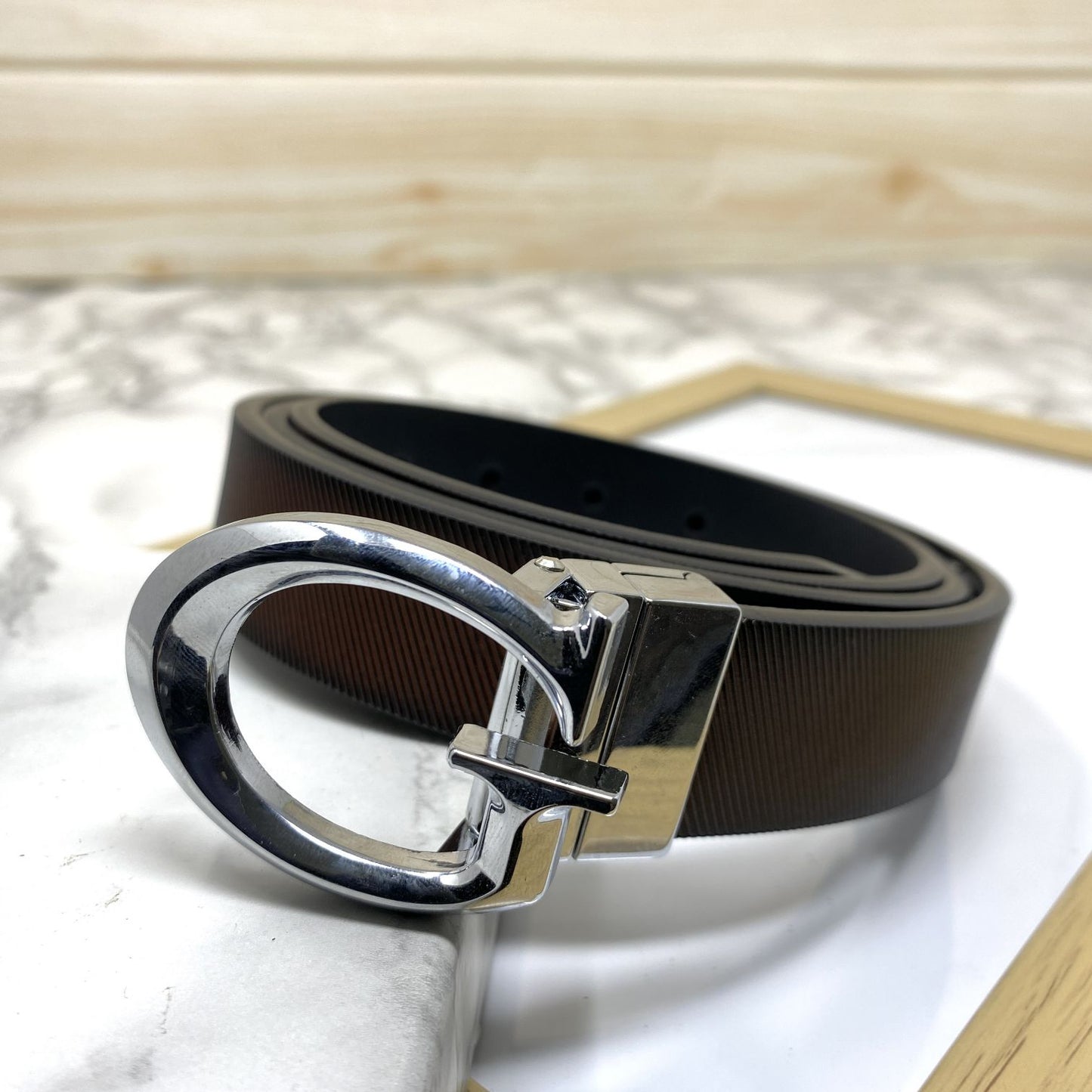 Small G Letter Reversible Strap Belt For Men-JonasParamount